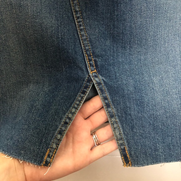 LOFT Distressed Jean Skirt - Picture 5 of 5